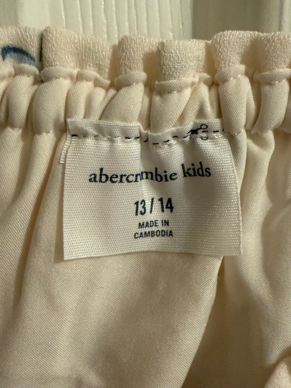 abercrombie kids Cream Dress with Blue Floral Print